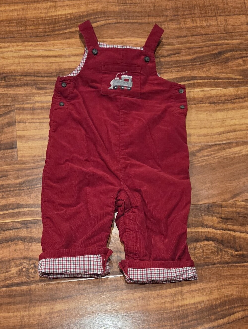 Janie and Jack EUC 12-18 Months Red Corduroy Overalls